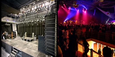Concertzaal Max in de Melkweg (links) en de Effenaar (rechts)